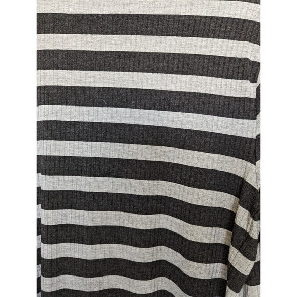 MAGASCHONI Cardigan Womens Size L Gray Ribbed Striped Lightweight Casual Sweater - Picture 6 of 11